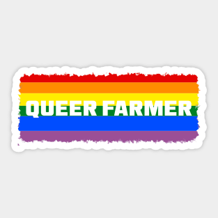 "Queer Farmer" Barnwood Flag Sticker